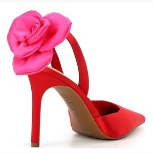 Gianni Bini Malone Satin Flower Halter Back Pump